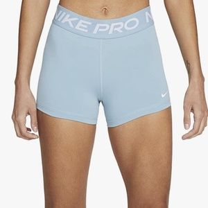 Nike Pro Women's 3" Shorts- Light Blue